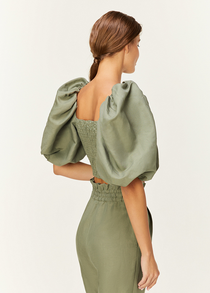 картинка Топ из льна и лиоцелла от бренда Оксаны Лаврентьевой OLOLOL