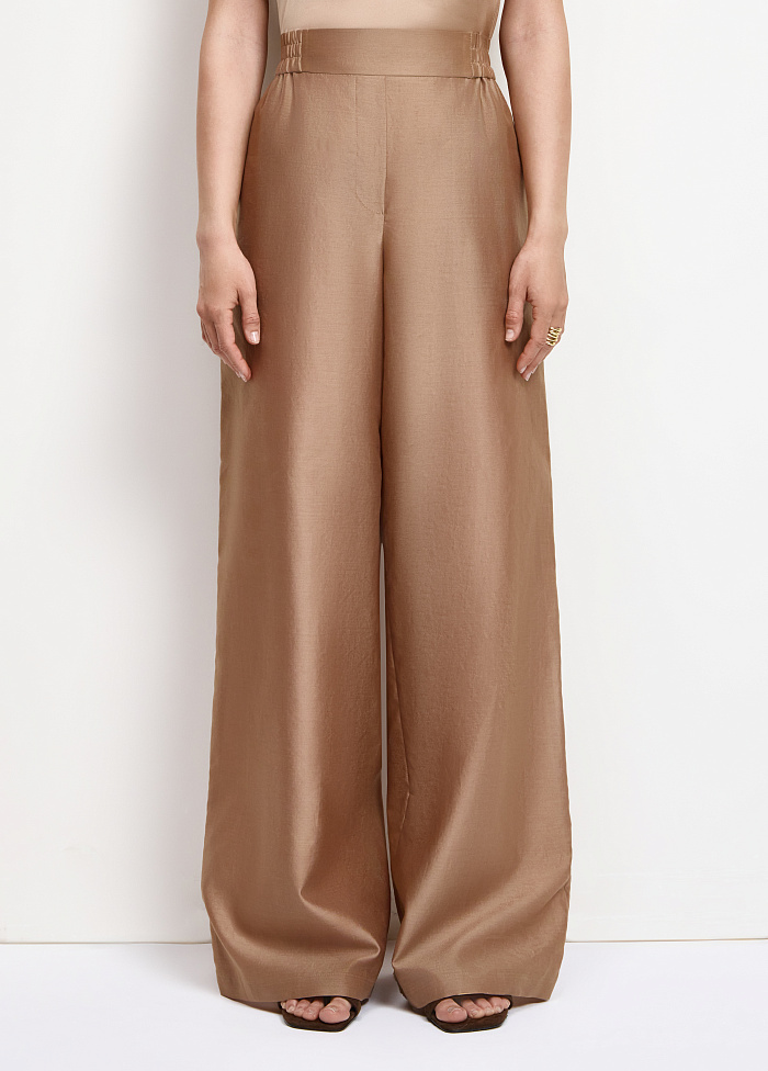 картинка Брюки из шелка и хлопка от бренда Оксаны Лаврентьевой OLOLOL