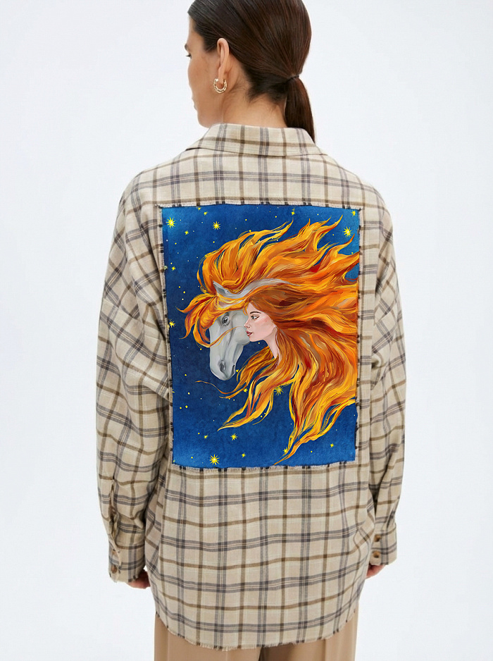 картинка Рубашка из хлопка от бренда Оксаны Лаврентьевой OLOLOL