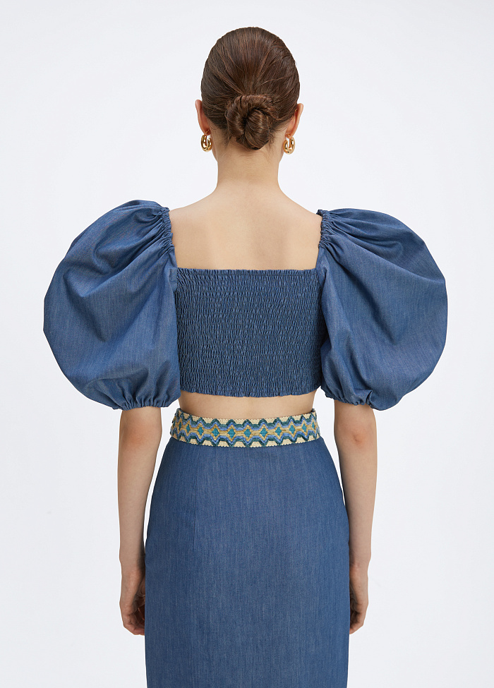 картинка Топ из хлопка от бренда Оксаны Лаврентьевой OLOLOL