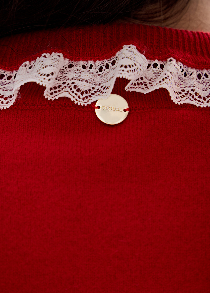 картинка Свитер вязаный из шерсти от бренда Оксаны Лаврентьевой OLOLOL