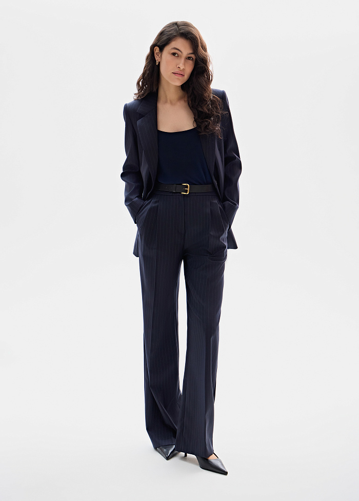 картинка Брюки  из шерсти в полоску от бренда Оксаны Лаврентьевой OLOLOL