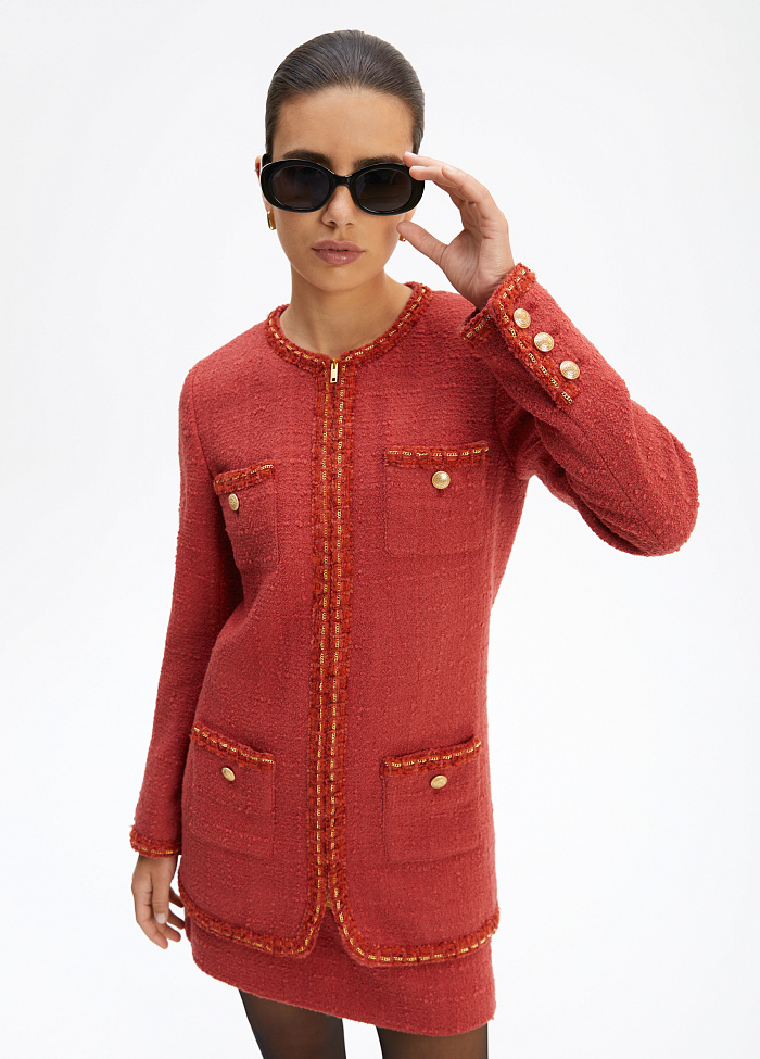 картинка Жакет из твида на молнии от бренда Оксаны Лаврентьевой OLOLOL