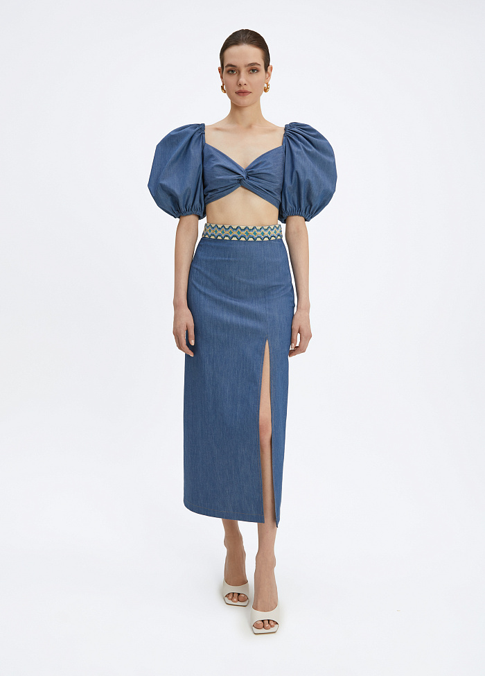 картинка Топ из хлопка от бренда Оксаны Лаврентьевой OLOLOL