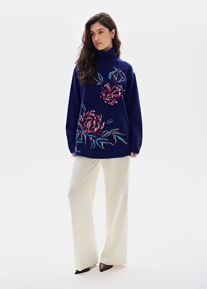 картинка Свитер вязаный из шерсти и кашемира от бренда Оксаны Лаврентьевой OLOLOL