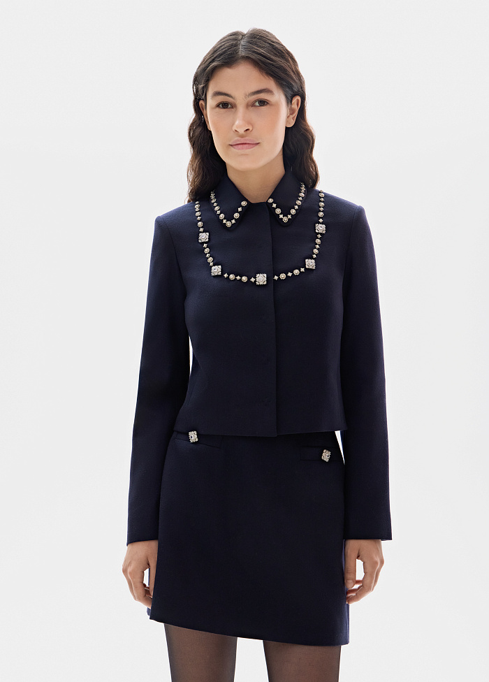 картинка Жакет из шерсти со стразами от бренда Оксаны Лаврентьевой OLOLOL