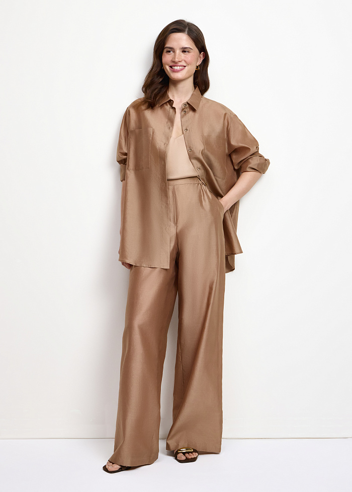 картинка Блузка из шелка и хлопка от бренда Оксаны Лаврентьевой OLOLOL