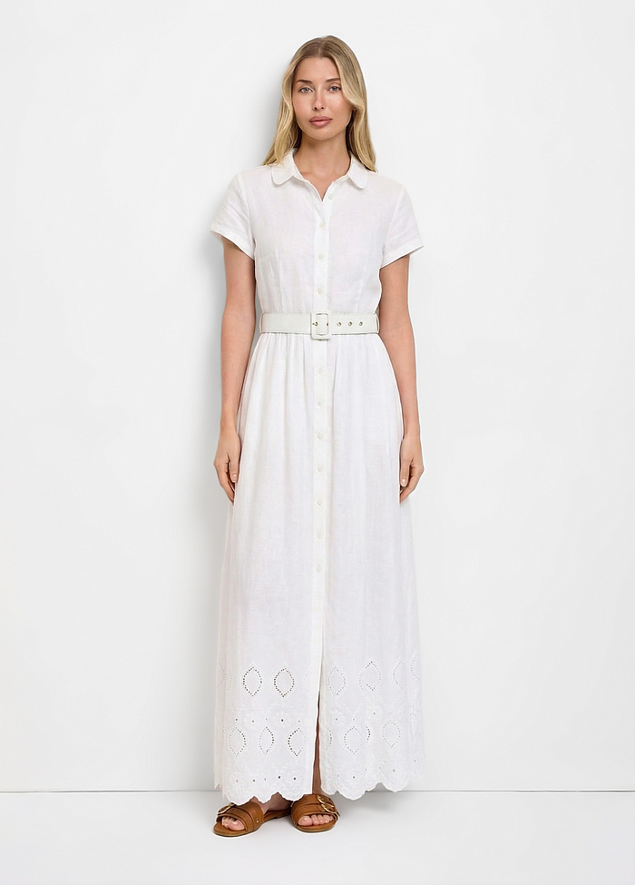 картинка Вечернее платье из хлопка и льна от бренда Оксаны Лаврентьевой OLOLOL