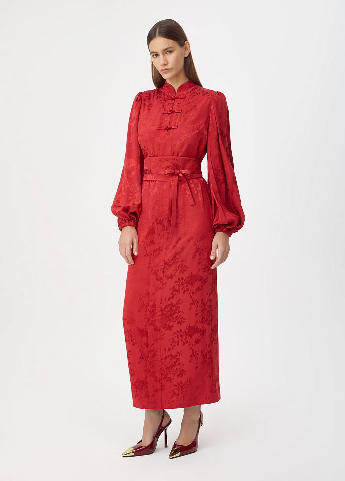 картинка Платье из жаккарда от бренда Оксаны Лаврентьевой OLOLOL