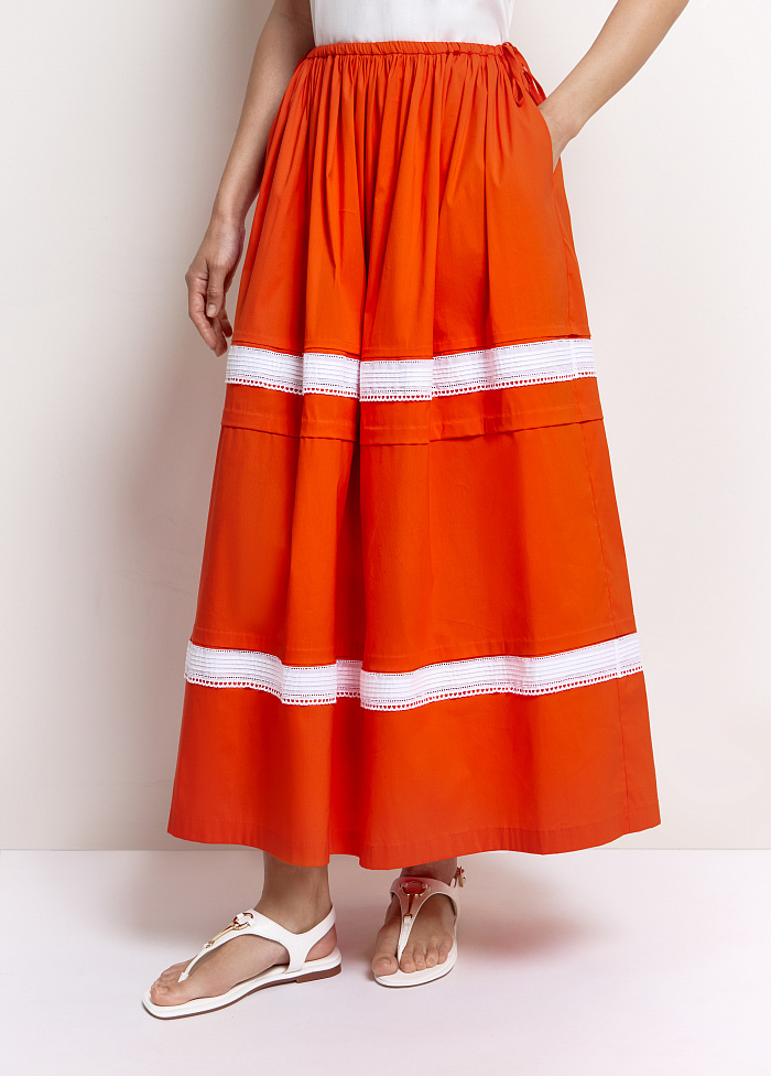 картинка Юбка из хлопка с кружевом от бренда Оксаны Лаврентьевой OLOLOL