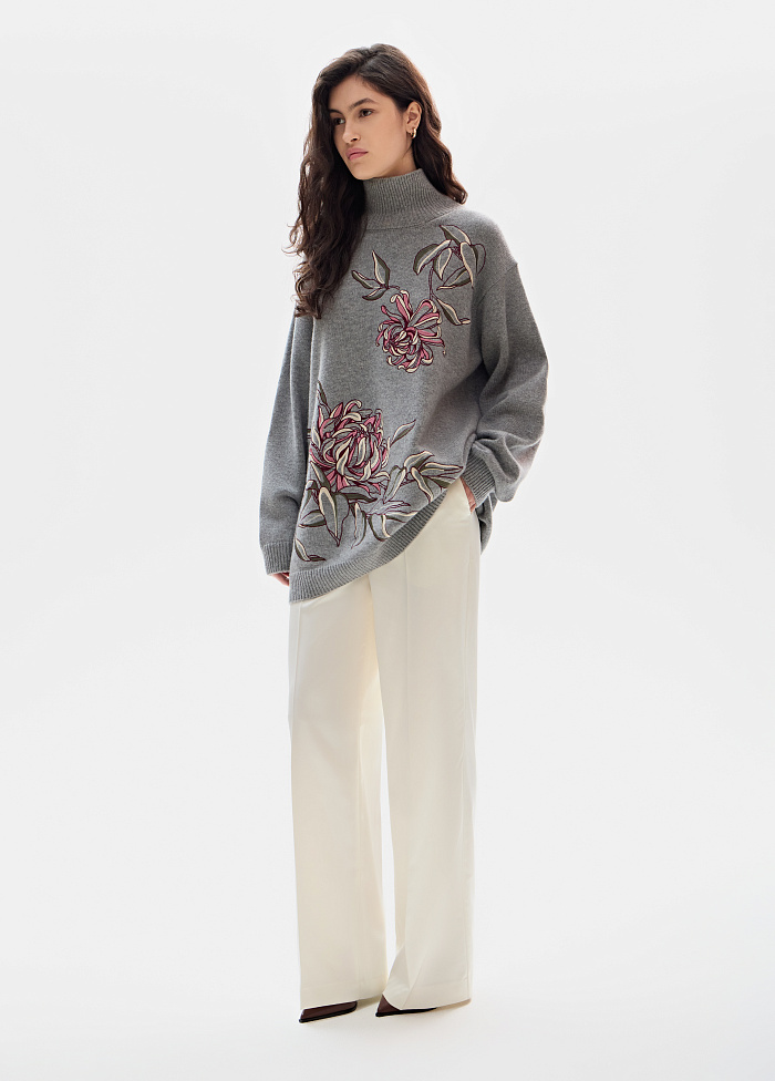 картинка Свитер вязаный из шерсти и кашемира от бренда Оксаны Лаврентьевой OLOLOL