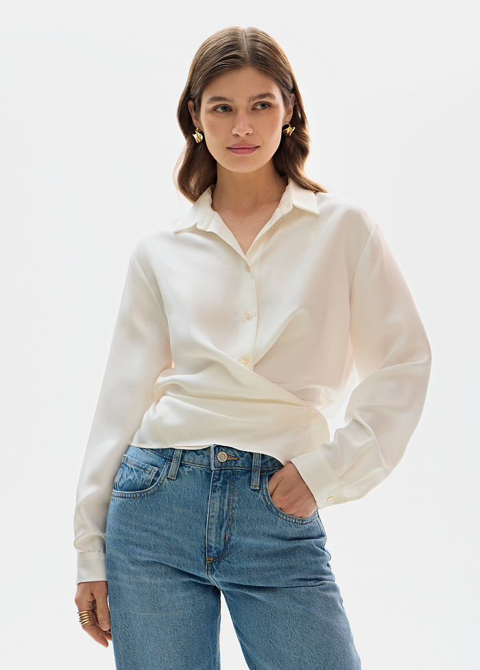 картинка Блузка из шелка от бренда Оксаны Лаврентьевой OLOLOL