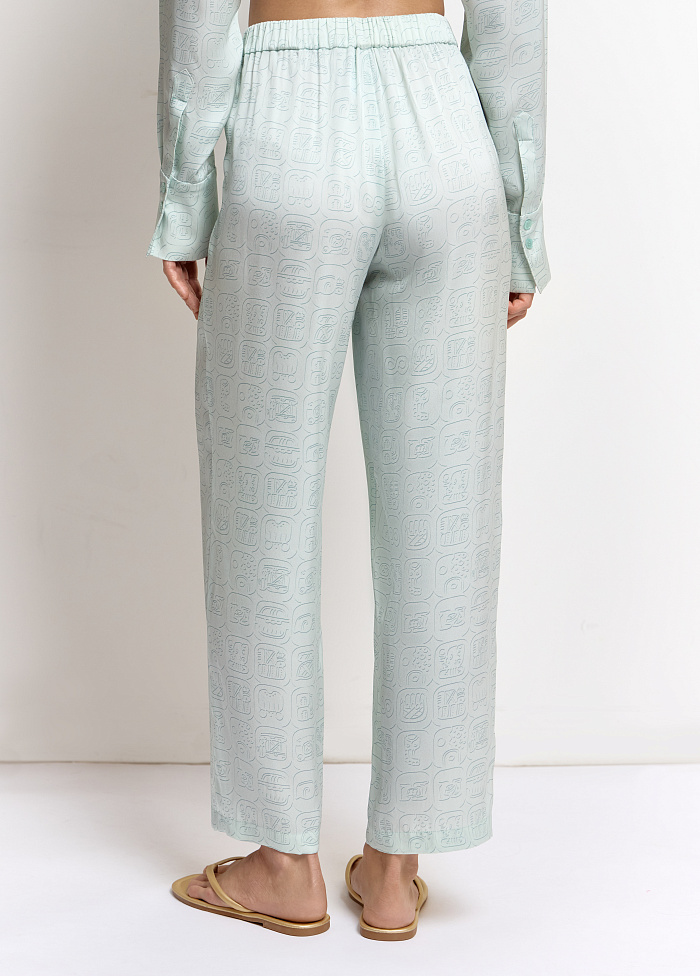 картинка Брюки из шёлка укороченные от бренда Оксаны Лаврентьевой OLOLOL