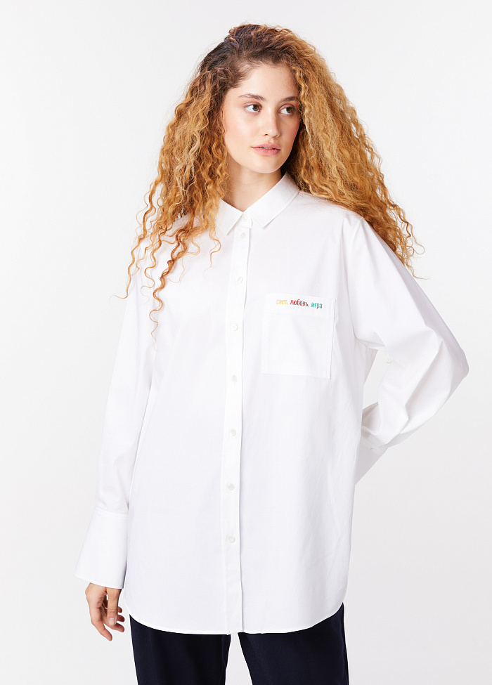 картинка Рубашка из хлопка от бренда Оксаны Лаврентьевой OLOLOL
