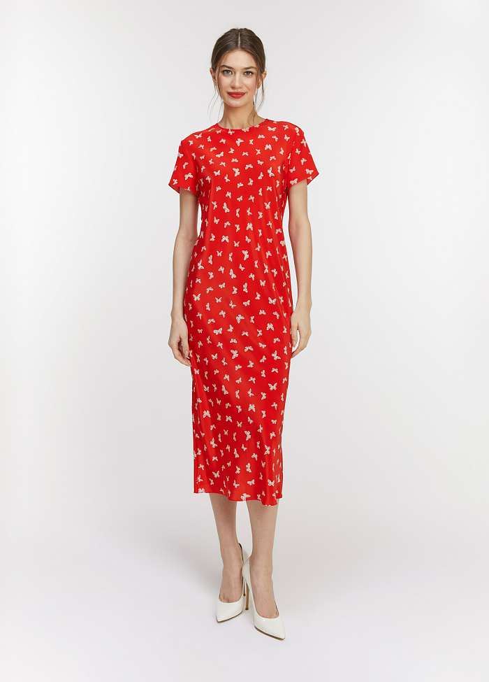 картинка Платье миди из шелка от бренда Оксаны Лаврентьевой OLOLOL