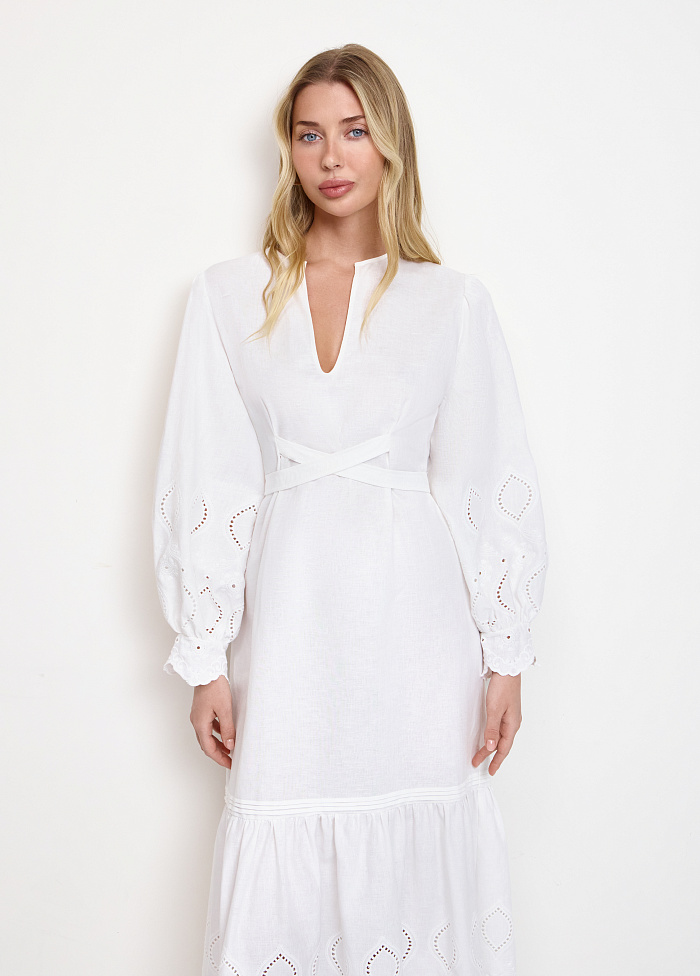 картинка Платье из хлопка и льна от бренда Оксаны Лаврентьевой OLOLOL