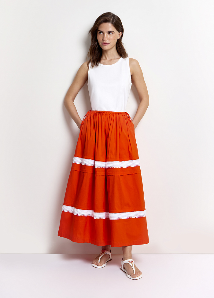 картинка Юбка из хлопка с кружевом от бренда Оксаны Лаврентьевой OLOLOL