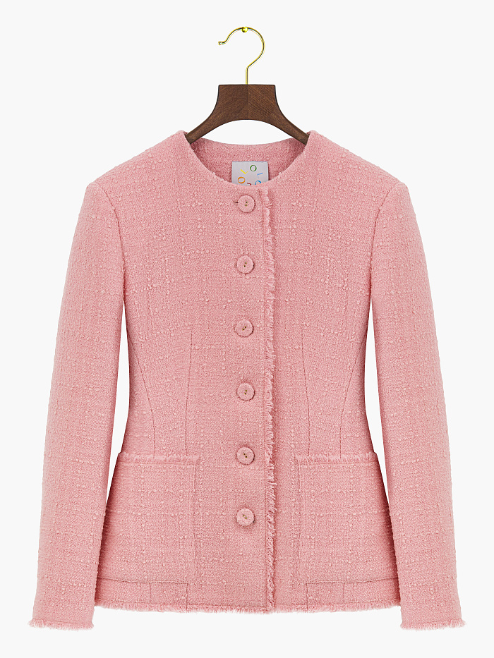 картинка Жакет из розового твида от бренда Оксаны Лаврентьевой OLOLOL