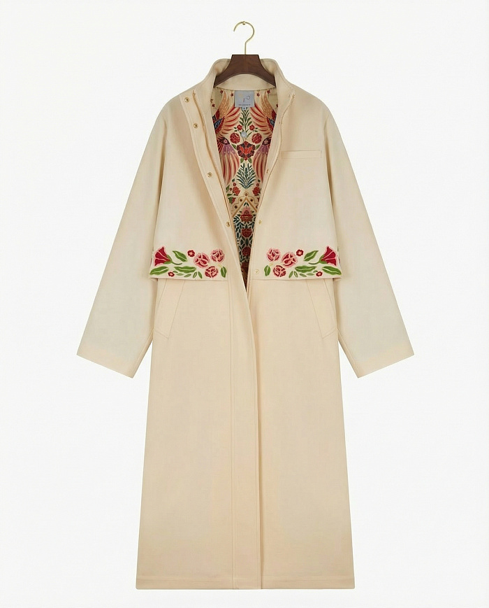 картинка Плащ из хлопка c вышивкой от бренда Оксаны Лаврентьевой OLOLOL