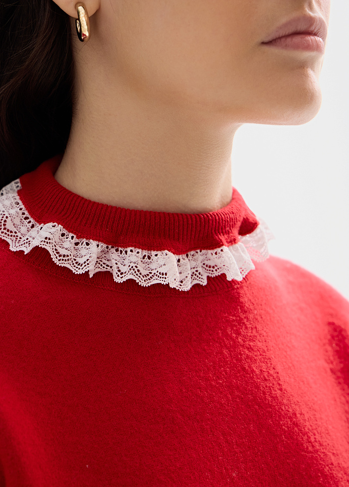 картинка Свитер вязаный из шерсти от бренда Оксаны Лаврентьевой OLOLOL