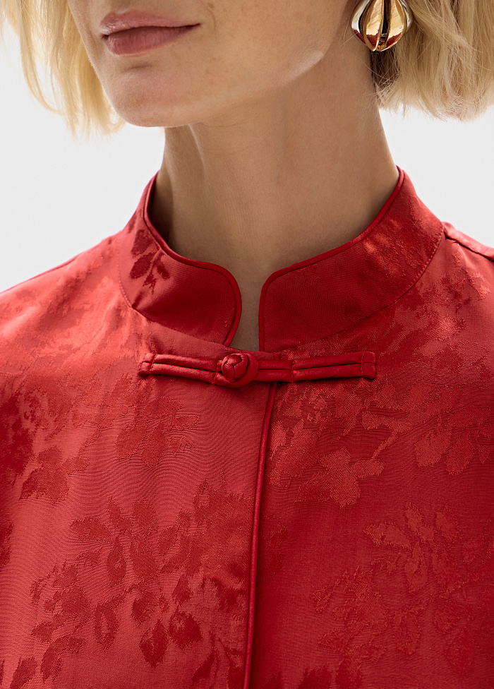 картинка Блузка из жаккарда от бренда Оксаны Лаврентьевой OLOLOL