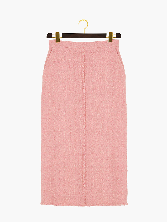 картинка Юбка из розового твида от бренда Оксаны Лаврентьевой OLOLOL