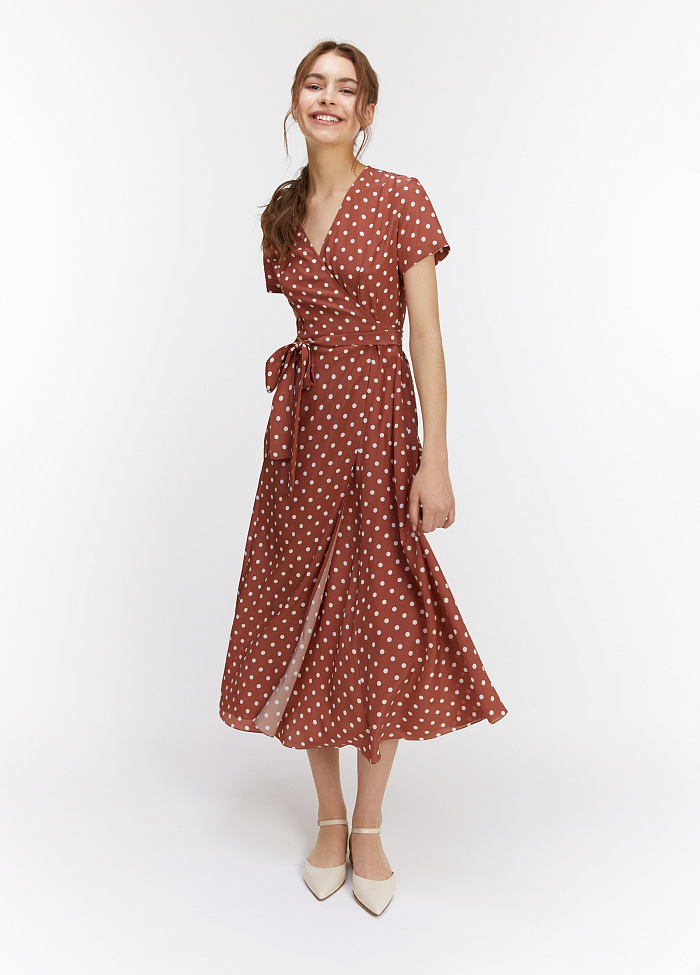 картинка Платье из шелка в горошек  от бренда Оксаны Лаврентьевой OLOLOL