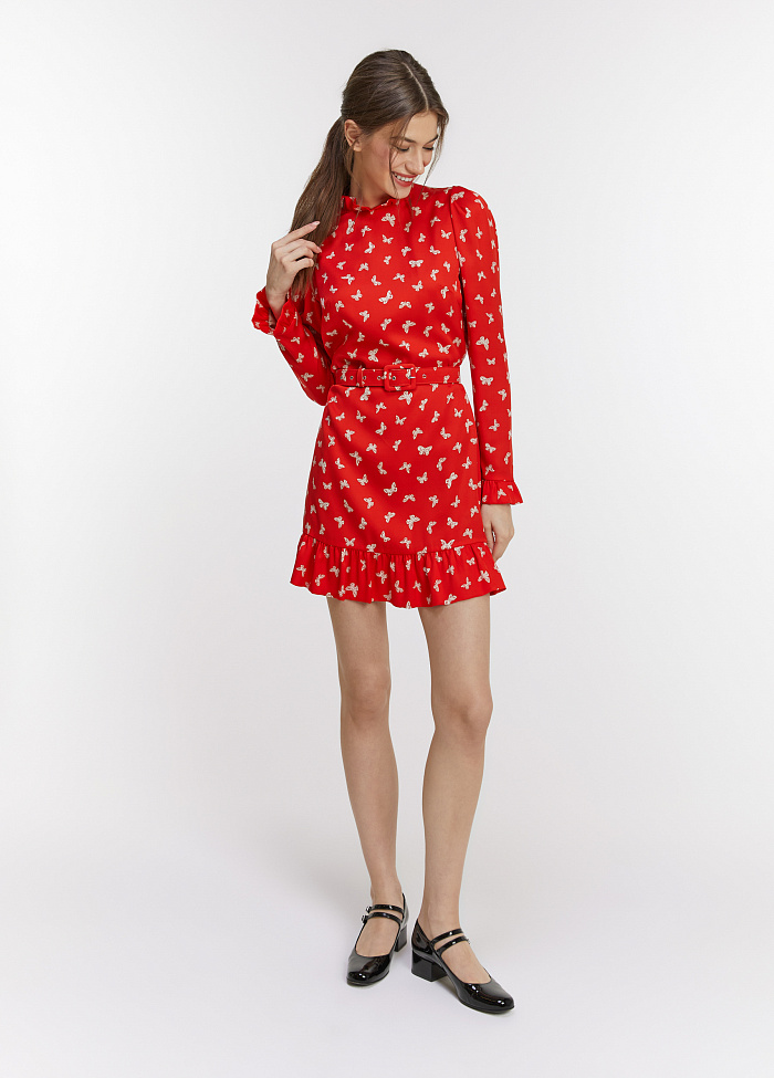 картинка Платье мини из шелка от бренда Оксаны Лаврентьевой OLOLOL