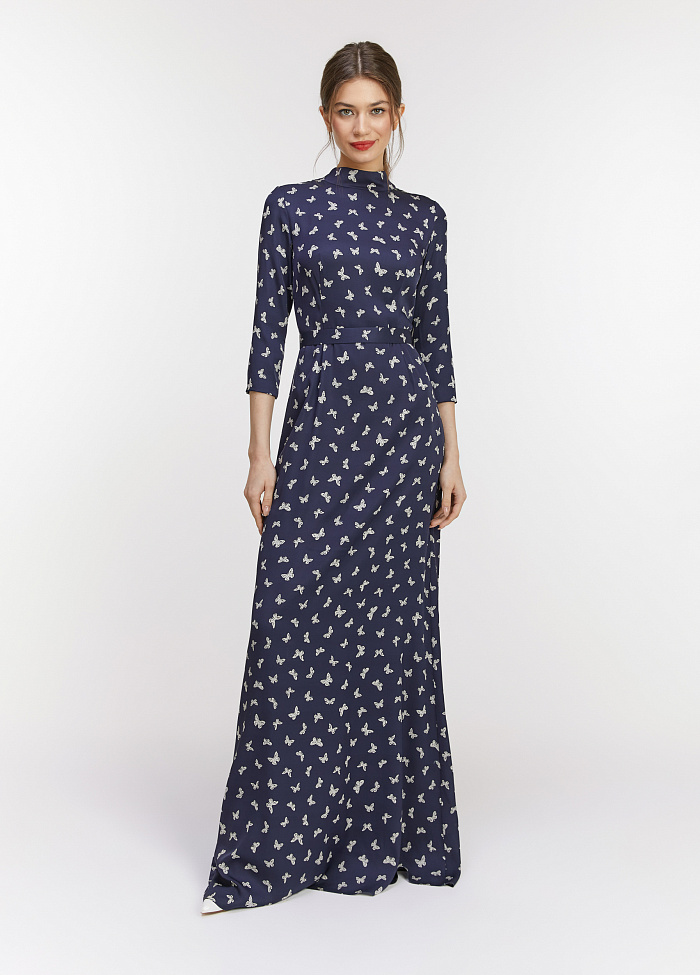 картинка Платье вечернее из шелка с бантом от бренда Оксаны Лаврентьевой OLOLOL