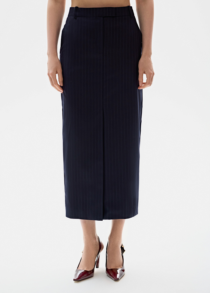 картинка Юбка из шерсти в полоску от бренда Оксаны Лаврентьевой OLOLOL