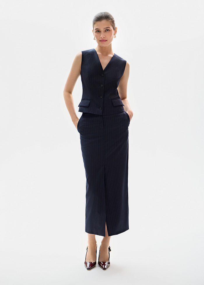 картинка Юбка из шерсти в полоску от бренда Оксаны Лаврентьевой OLOLOL