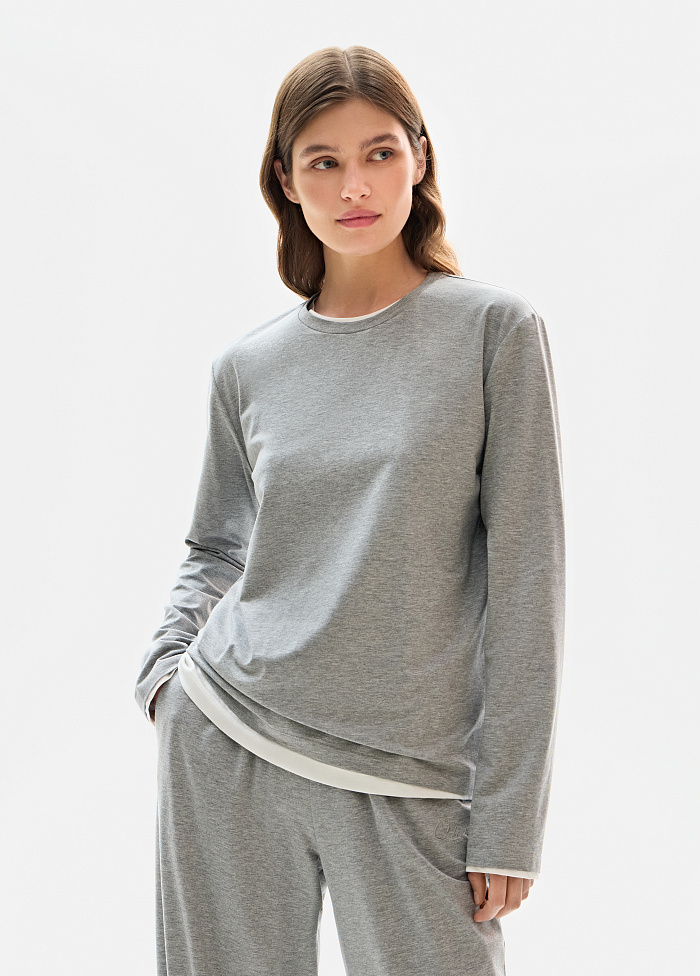 картинка Лонгслив из хлопка от бренда Оксаны Лаврентьевой OLOLOL