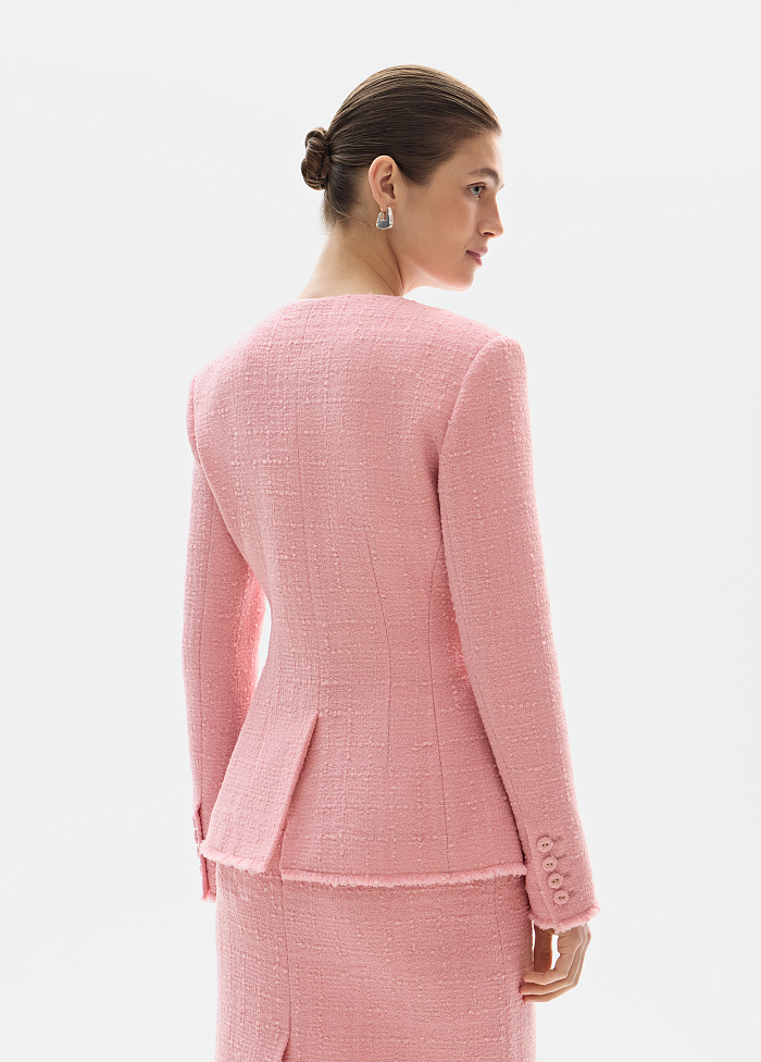 картинка Жакет из розового твида от бренда Оксаны Лаврентьевой OLOLOL