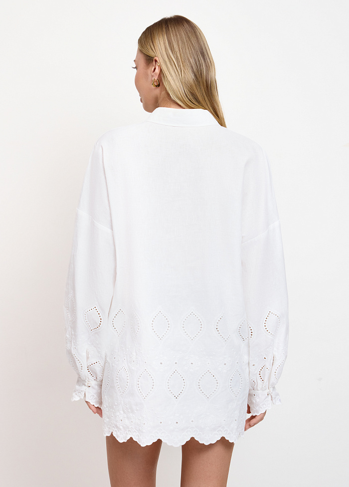 картинка Рубашка из хлопка и льна от бренда Оксаны Лаврентьевой OLOLOL