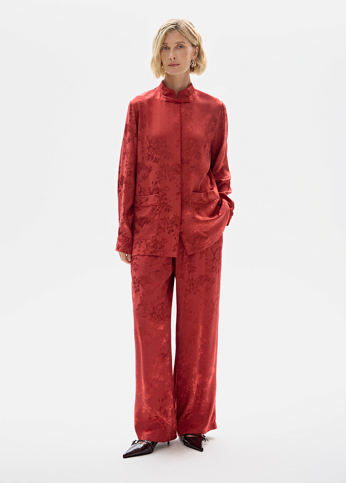 картинка Брюки из жаккарда от бренда Оксаны Лаврентьевой OLOLOL