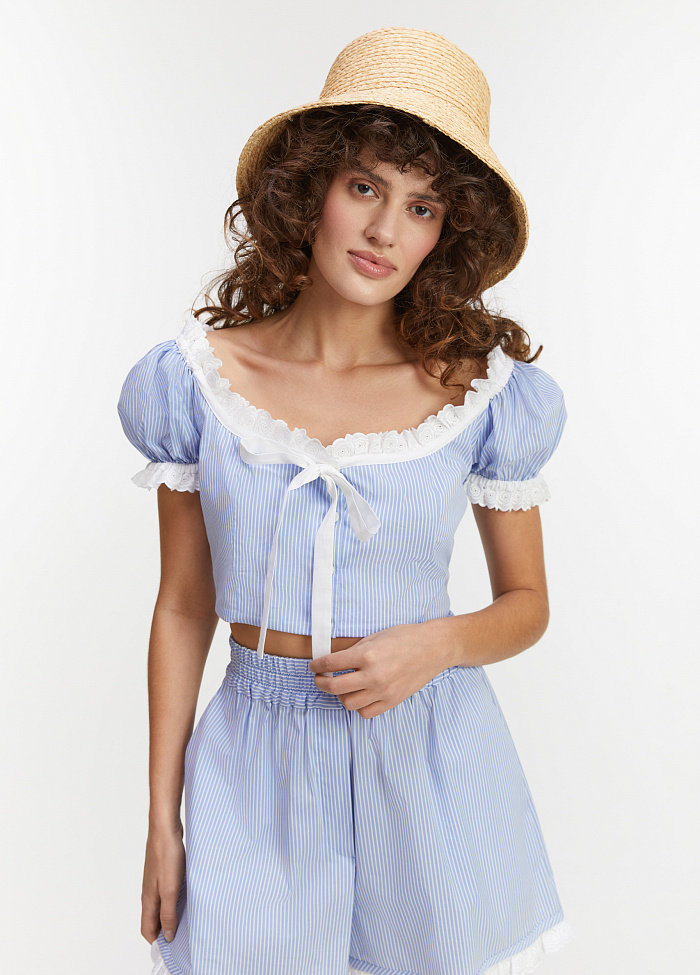 картинка Топ из хлопка от бренда Оксаны Лаврентьевой OLOLOL