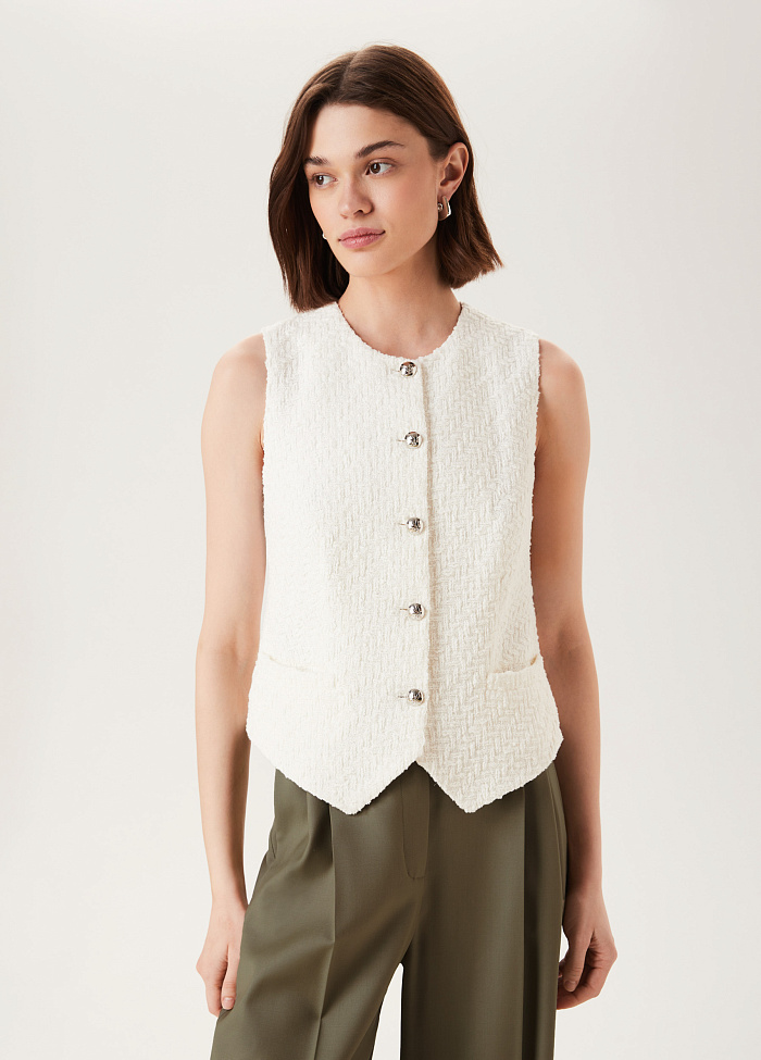 картинка Жилет из итальянского твида от бренда Оксаны Лаврентьевой OLOLOL