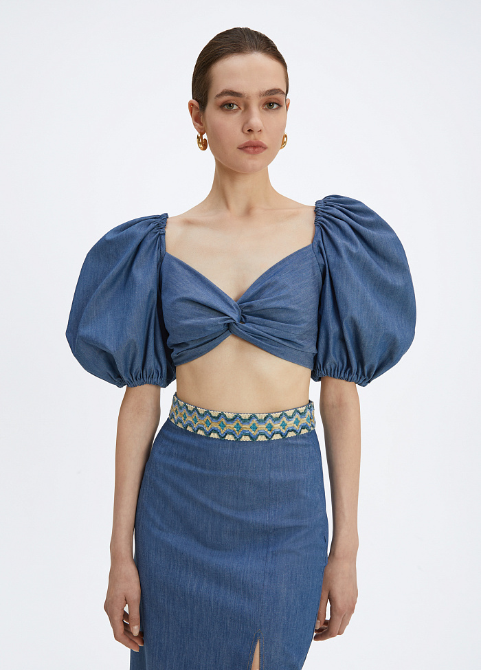 картинка Топ из хлопка от бренда Оксаны Лаврентьевой OLOLOL