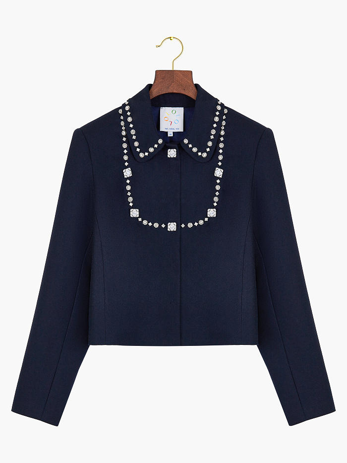 картинка Жакет из шерсти со стразами от бренда Оксаны Лаврентьевой OLOLOL