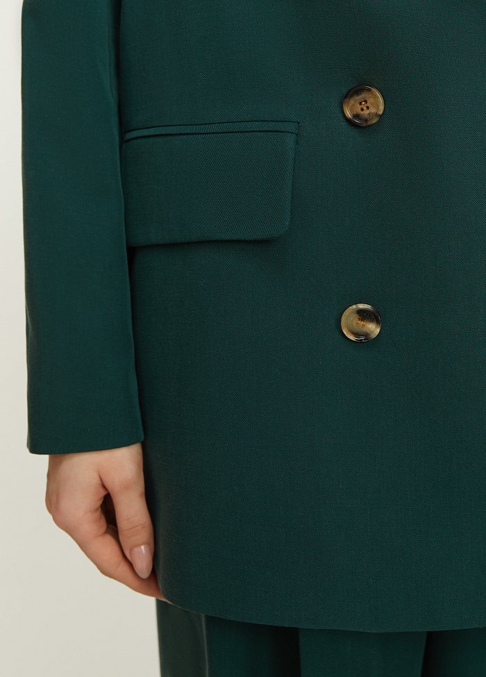 картинка Жакет двубортный из тенселя от бренда Оксаны Лаврентьевой OLOLOL
