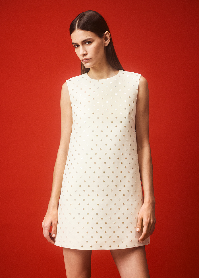 картинка Платье расшитое пайетками и бисером от бренда Оксаны Лаврентьевой OLOLOL