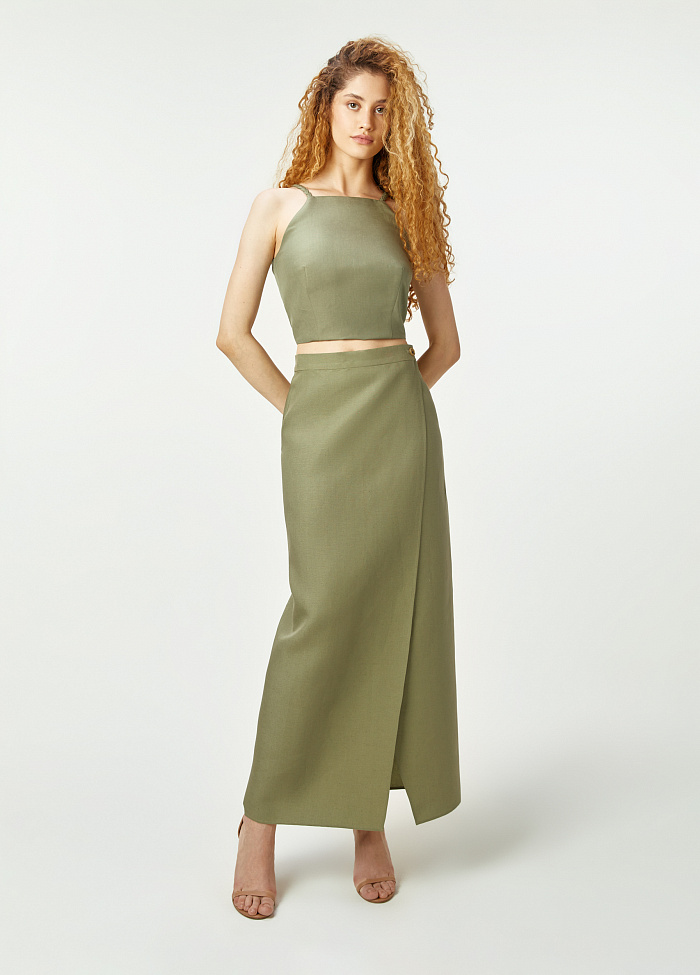 картинка Топ из льна и лиоцелла от бренда Оксаны Лаврентьевой OLOLOL