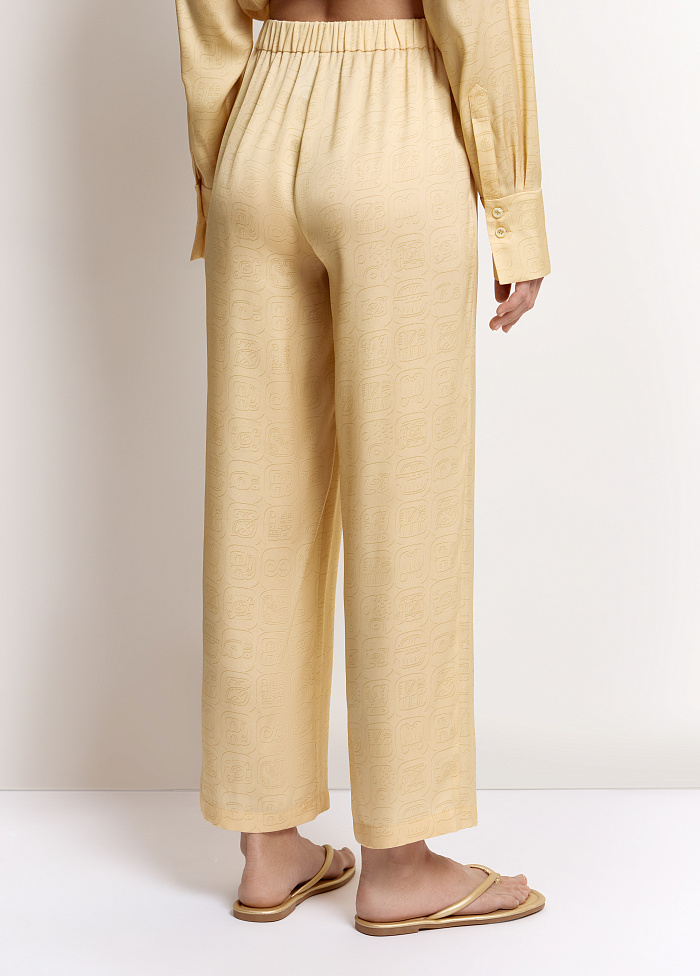 картинка Брюки из шёлка укороченные от бренда Оксаны Лаврентьевой OLOLOL