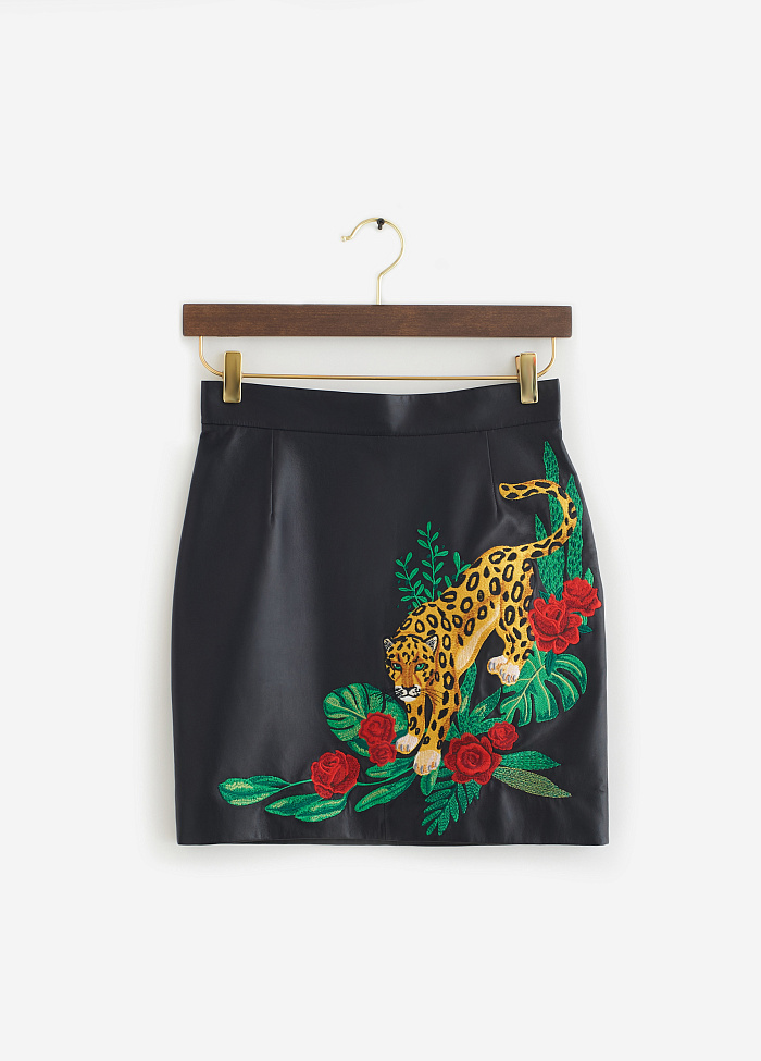 картинка Кожаная юбка от бренда Оксаны Лаврентьевой OLOLOL