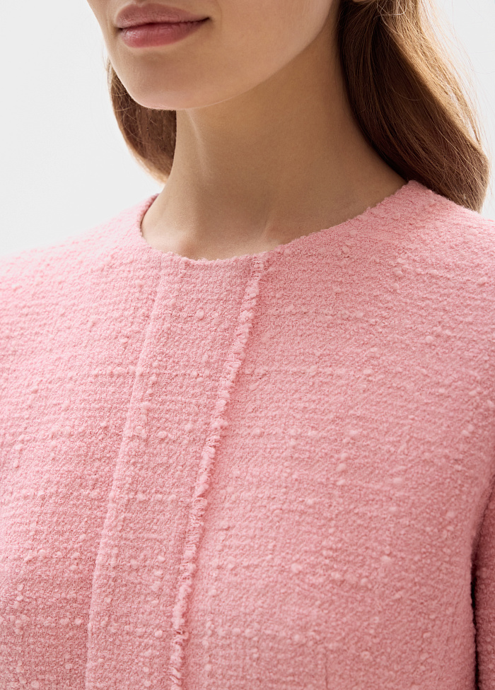 картинка Платье из розового твида от бренда Оксаны Лаврентьевой OLOLOL