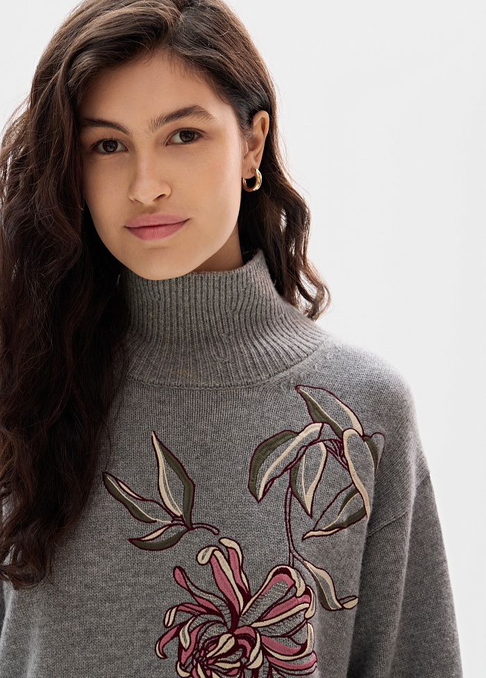 картинка Свитер вязаный из шерсти и кашемира от бренда Оксаны Лаврентьевой OLOLOL