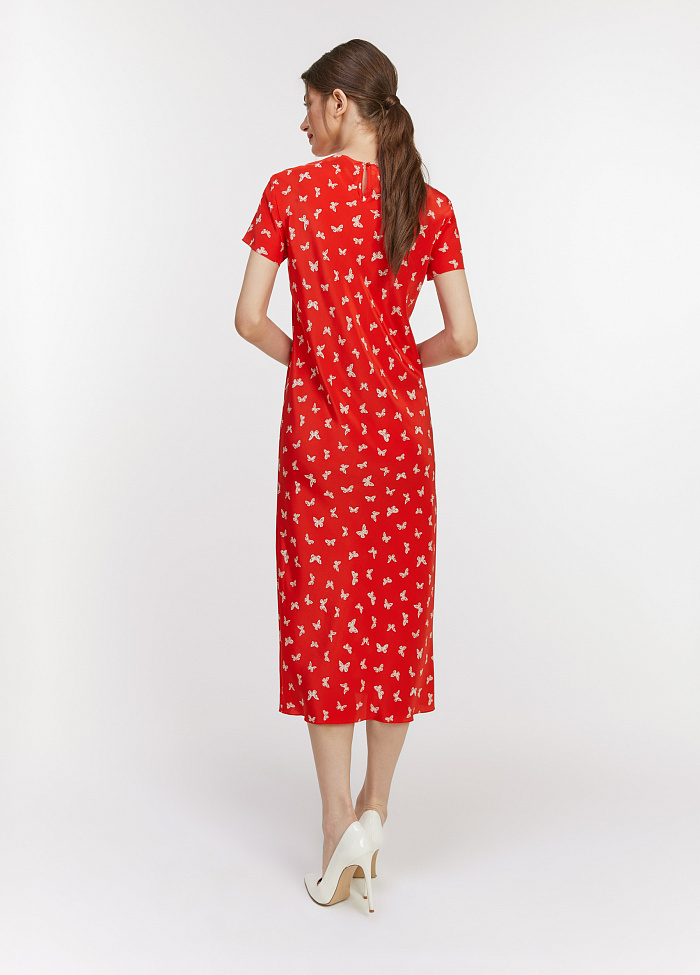 картинка Платье миди из шелка от бренда Оксаны Лаврентьевой OLOLOL