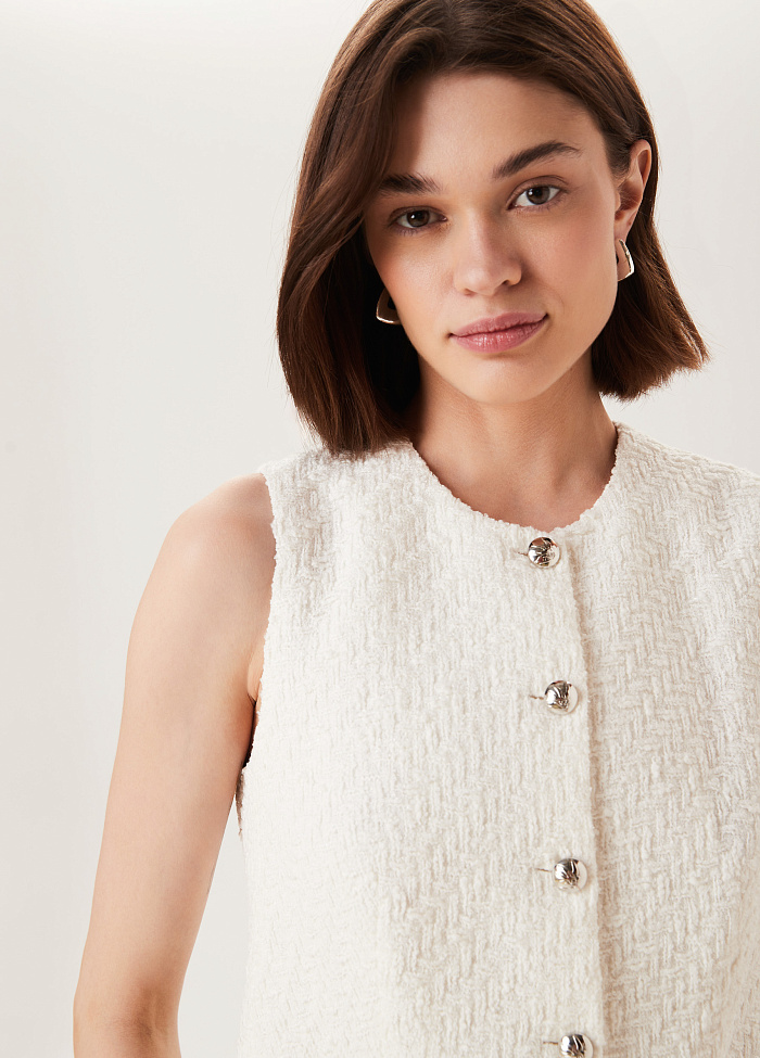 картинка Жилет из итальянского твида от бренда Оксаны Лаврентьевой OLOLOL