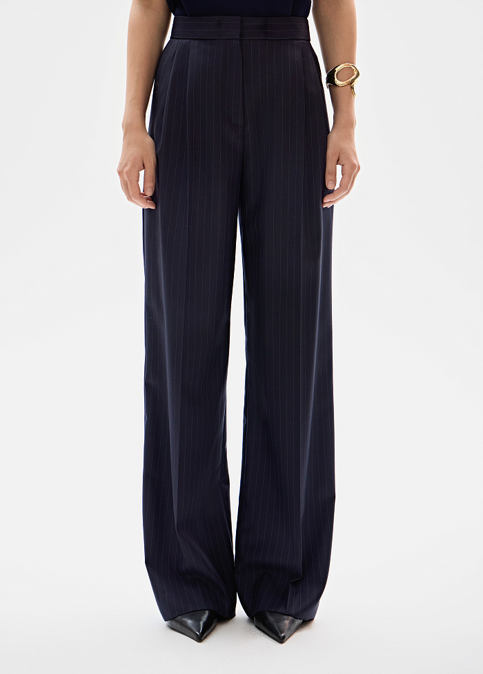 картинка Брюки  из шерсти в полоску от бренда Оксаны Лаврентьевой OLOLOL