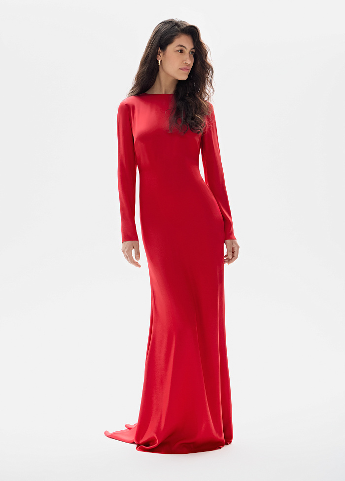 картинка Платье вечернее из шёлка от бренда Оксаны Лаврентьевой OLOLOL